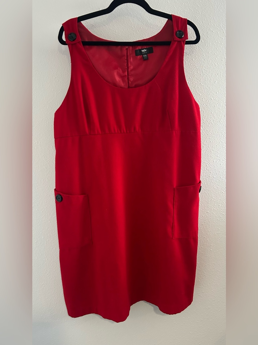 Mossimo Supply Co. Red Sleeveless Shift Dress with Pocket Details - Picture 1 of 5